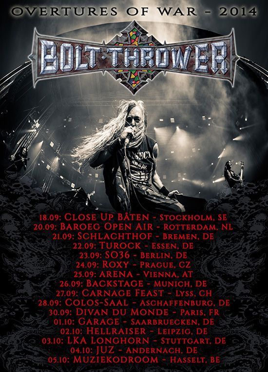 BOLT THROWER announces European tour for the fall! Horror Society