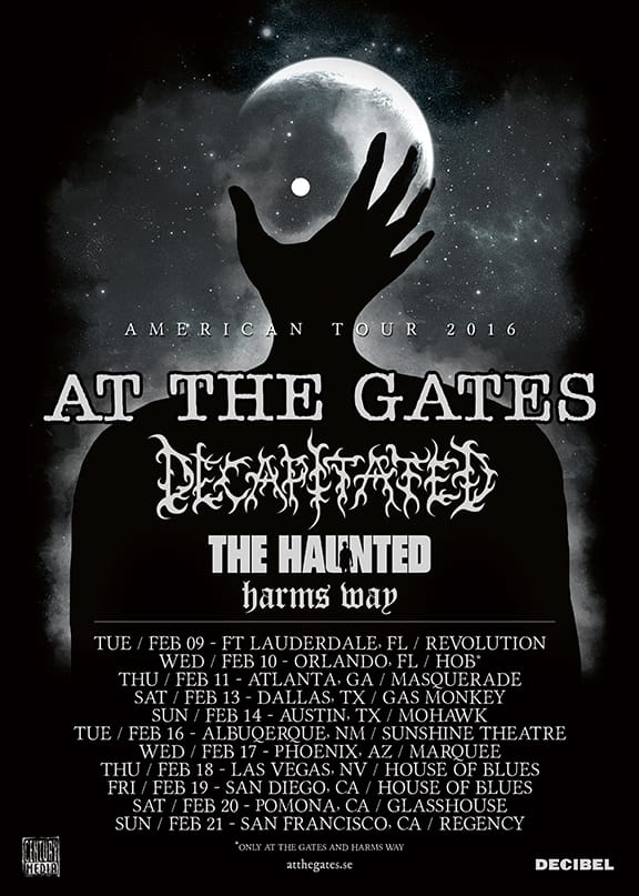 AT THE GATES announce North American tour with THE HAUNTED, HARMS WAY