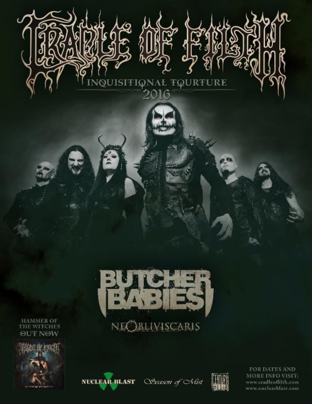 CRADLE OF FILTH To Embark Upon The Inquisitional Torture North American ...