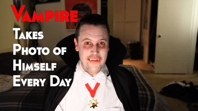 Vampire Takes Photo of Himself Every Day for 5 Years - Horror Society